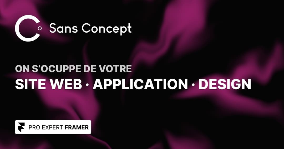 Sans Concept • Framer Web Studio website homepage built with Framer