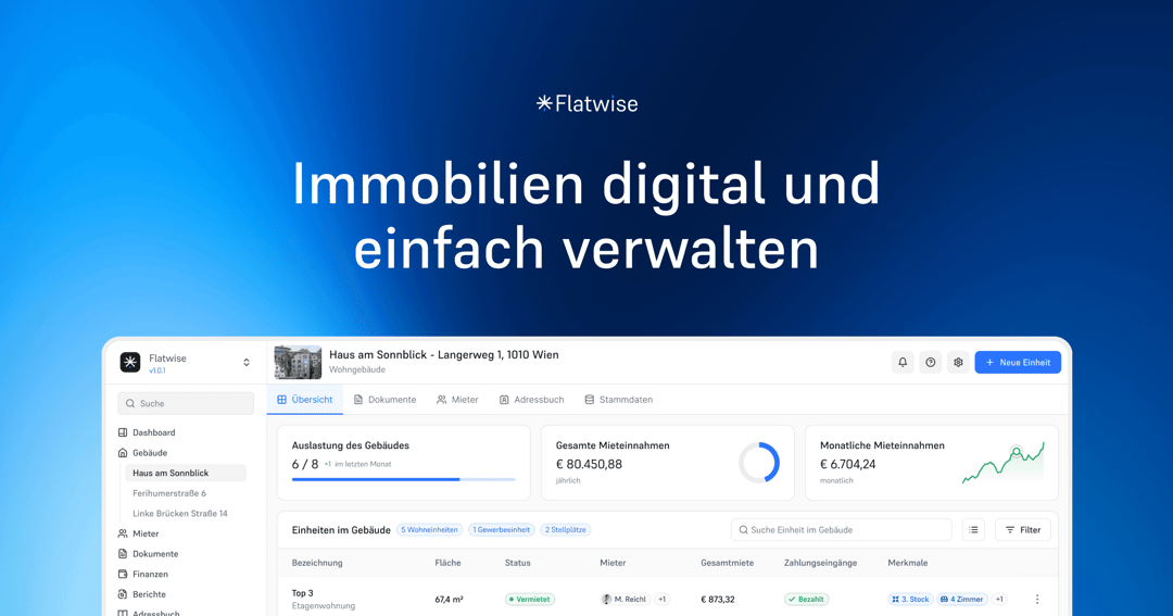 flatwise.at website homepage built with Framer