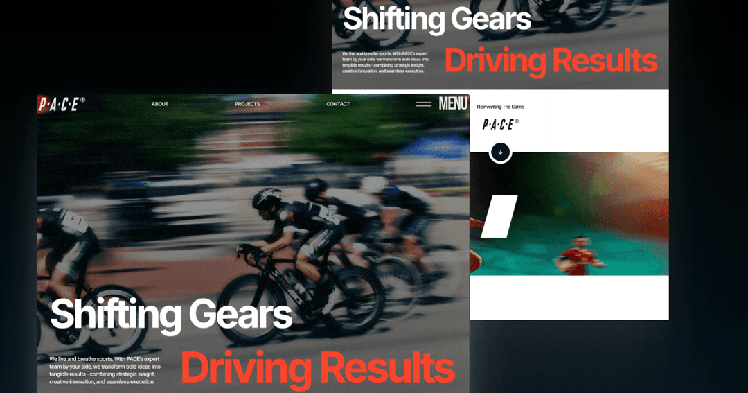 P.A.C.E website homepage built with Framer