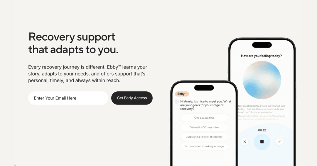 Recovery AI website homepage built with Framer
