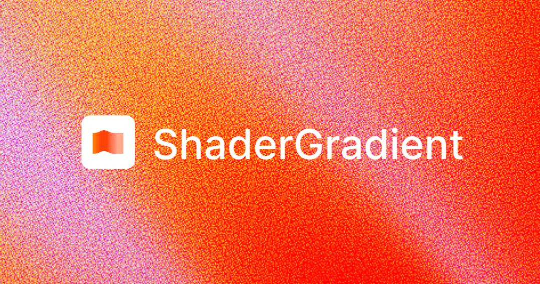 Shader Gradient website homepage built with Framer