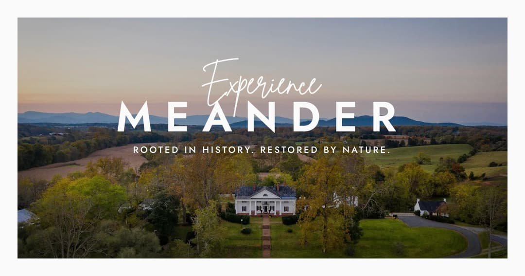 The Estate at Meander Hotel website homepage built with Framer