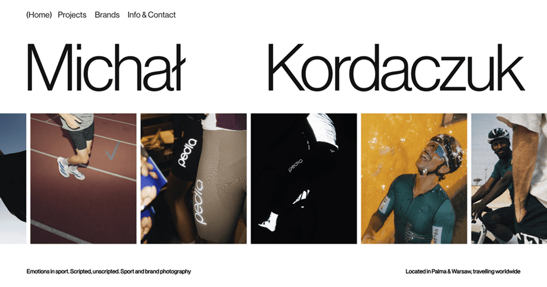 Michał Kordaczuk website homepage built with Framer
