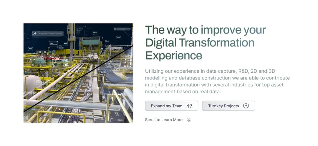 MEEG website homepage built with Framer