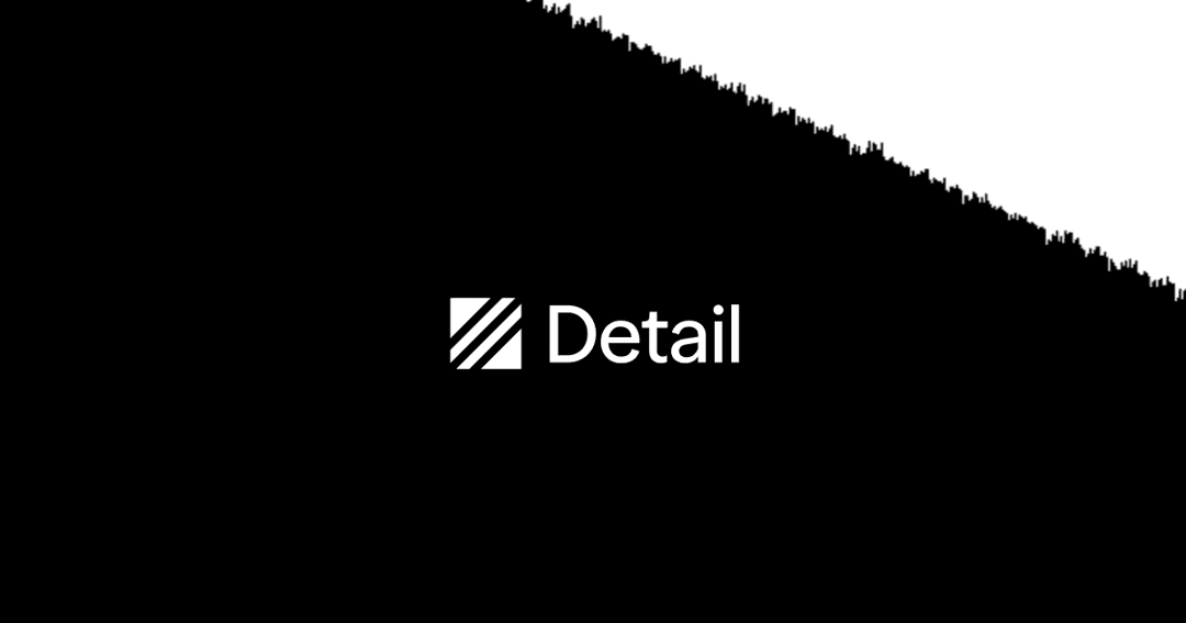 Detail website homepage built with Framer