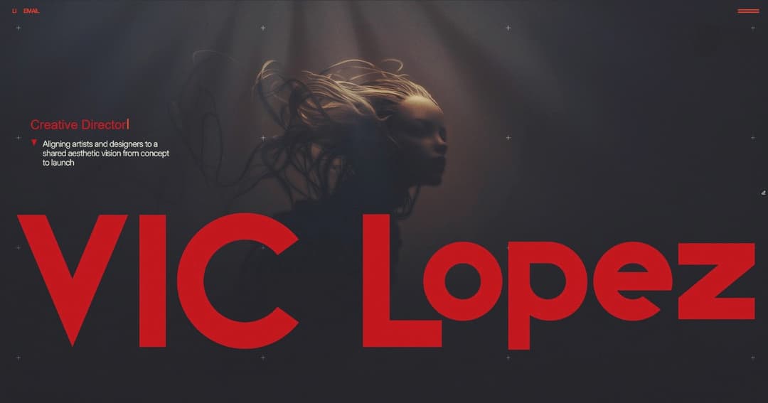 Vic Lopez website homepage built with Framer