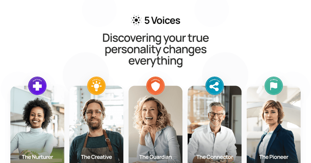 5 Voices website homepage built with Framer
