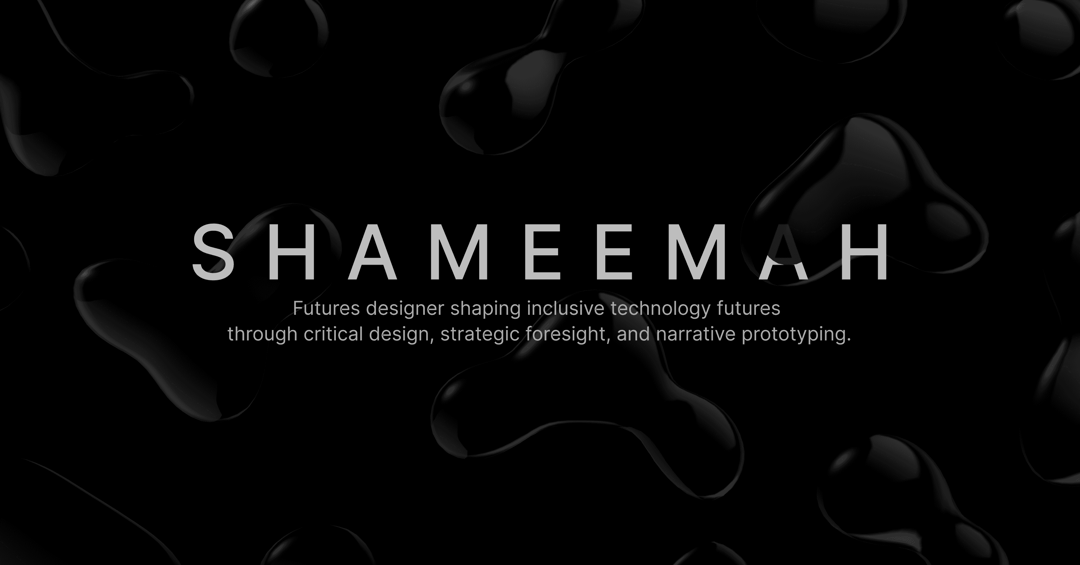 shameemah.com website homepage built with Framer