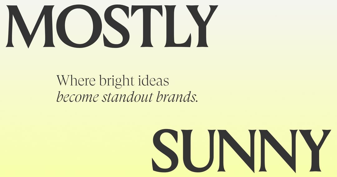 Mostly Sunny website homepage built with Framer