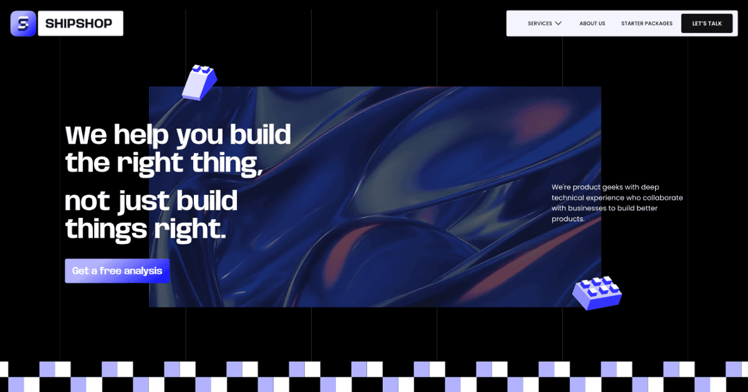 ShipShop website homepage built with Framer