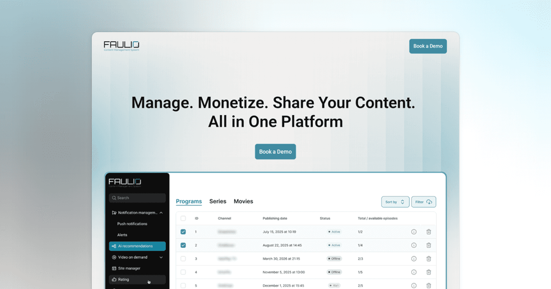 FAULIO website homepage built with Framer