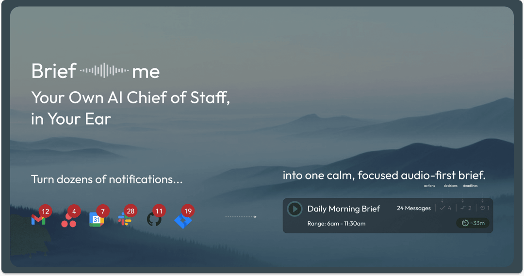 BriefMe website homepage built with Framer