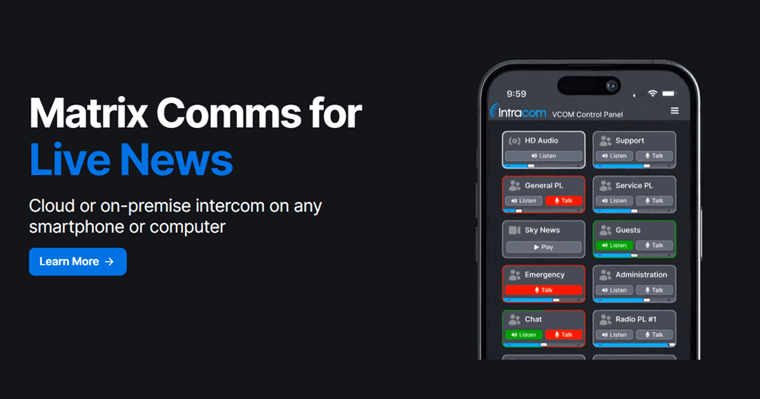 vcom website homepage built with Framer