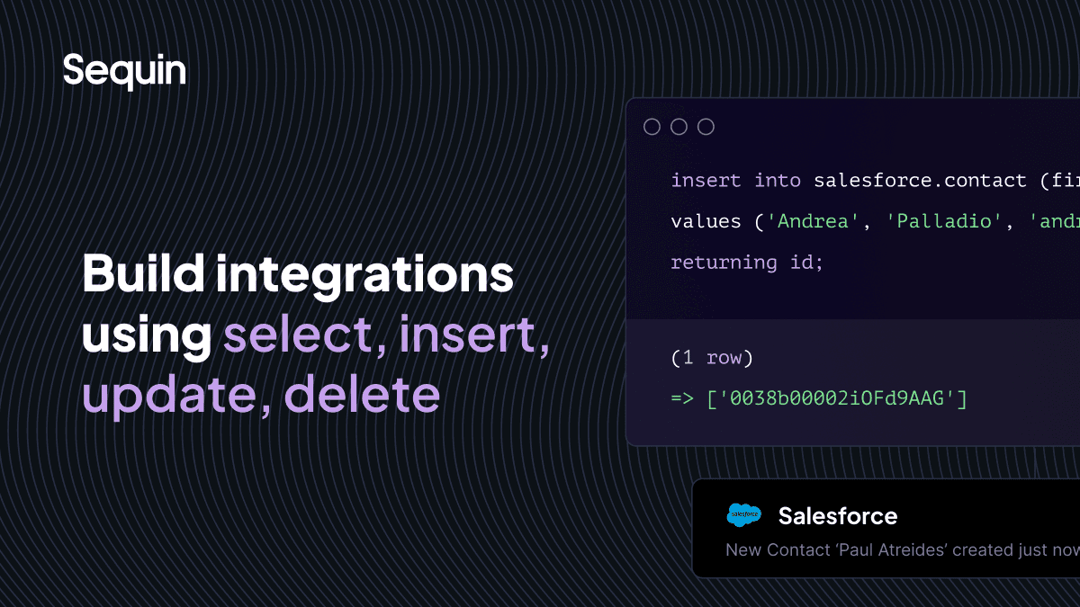 Sequin website homepage built with Framer