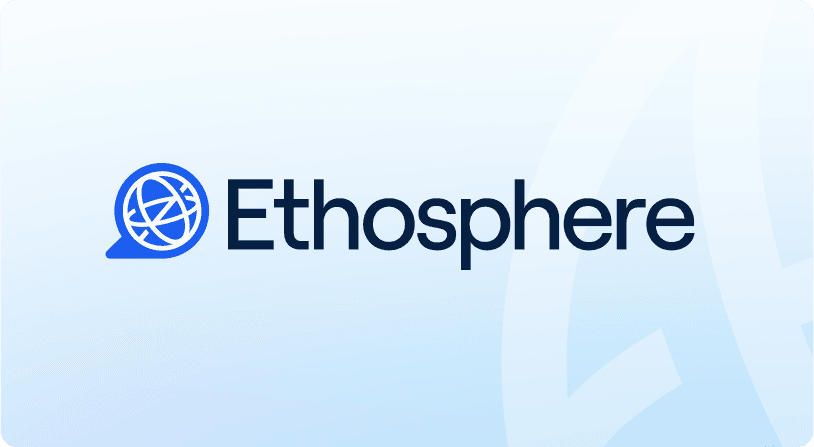Ethosphere AI website homepage built with Framer
