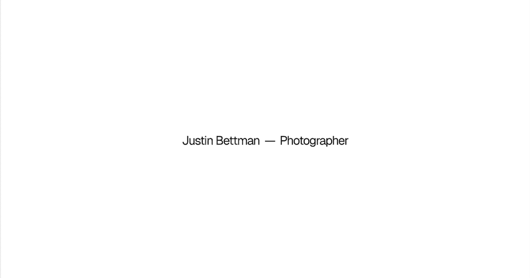 justin bettman website homepage built with Framer