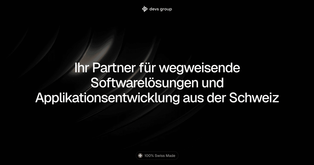 Devs Group - Software development website homepage built with Framer