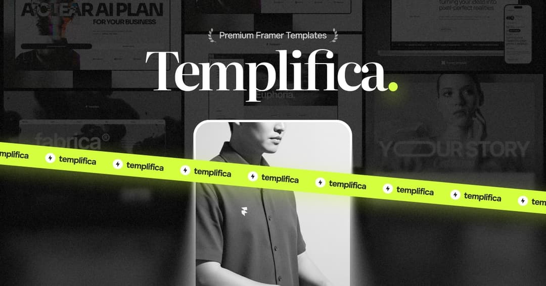 Templifica website homepage built with Framer
