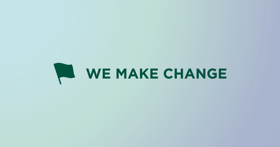 We Make Change website homepage built with Framer