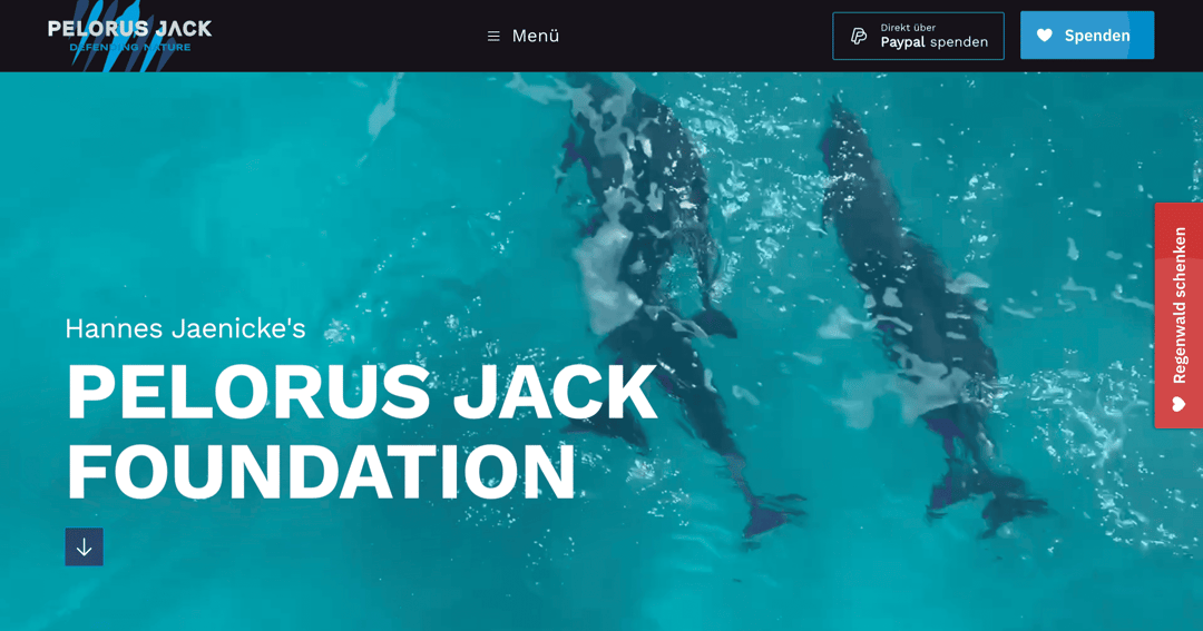 Pelorus Jack Foundation website homepage built with Framer