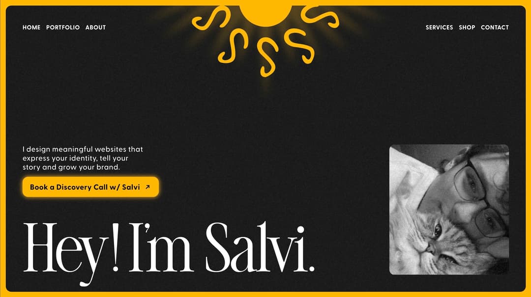 Sal Studio website homepage built with Framer