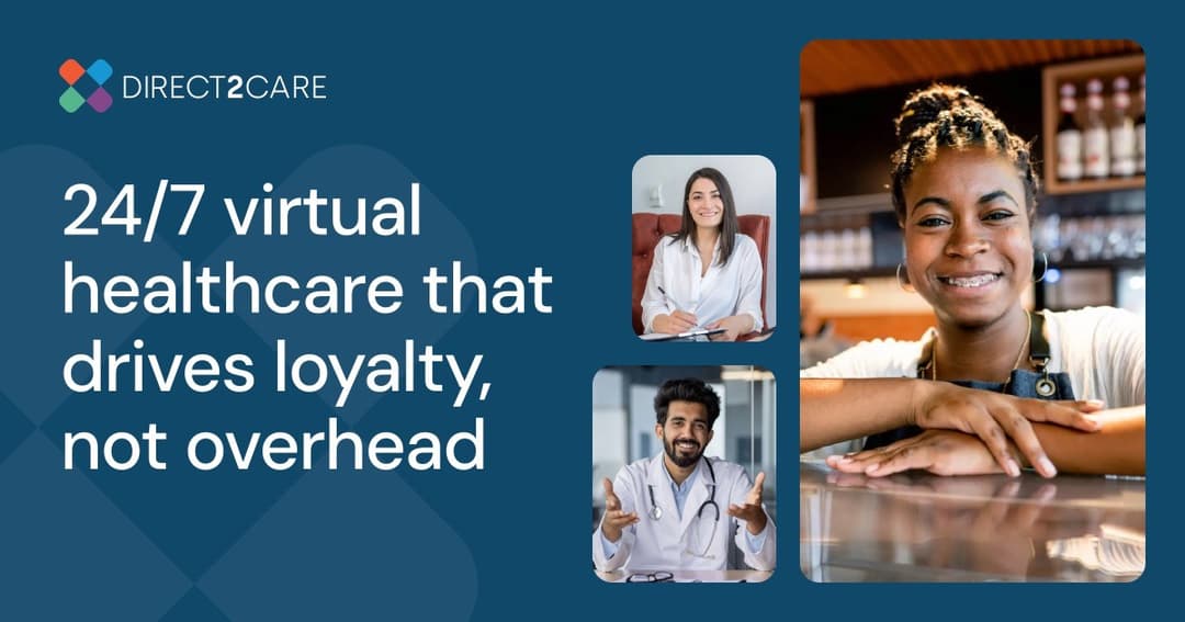 Direct2Care website homepage built with Framer