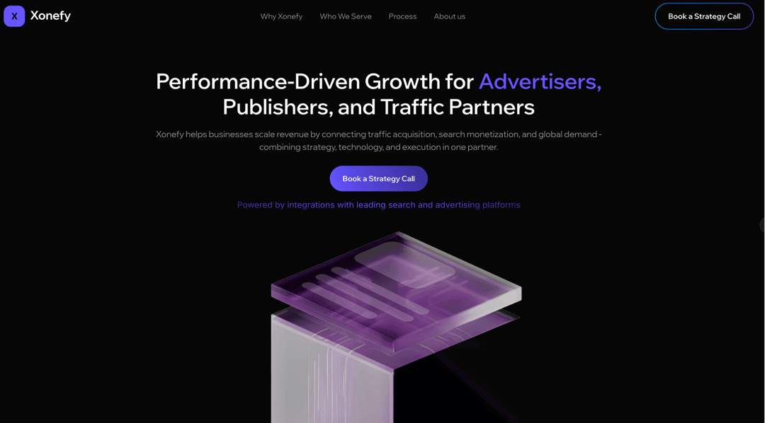xonefy.com website homepage built with Framer