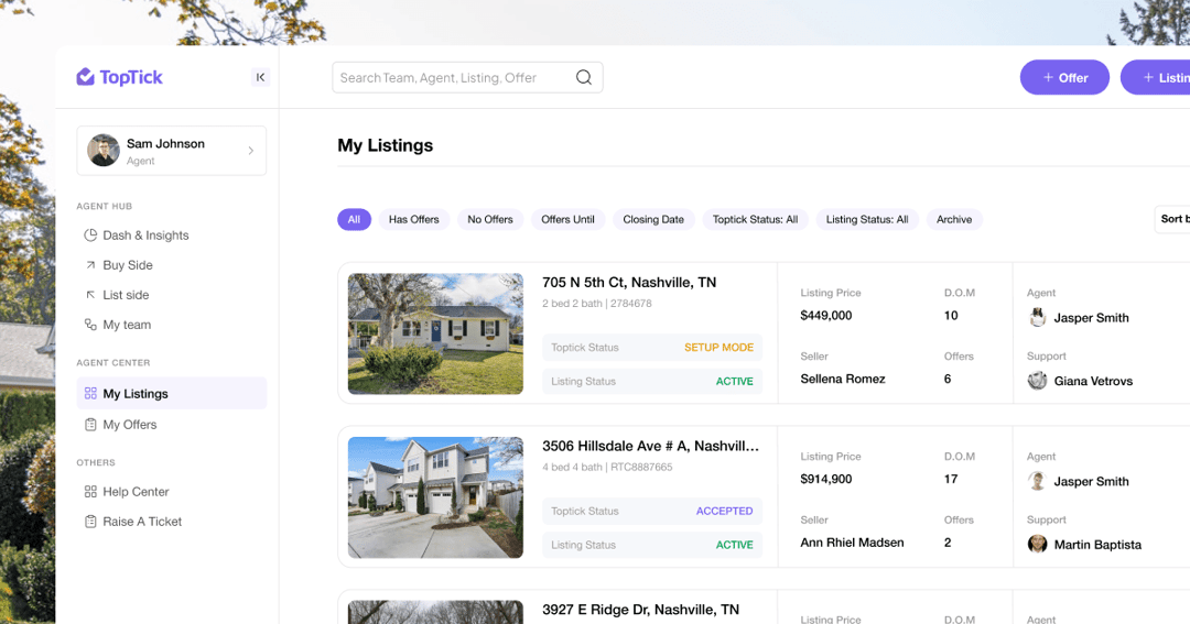 TopTick website homepage built with Framer
