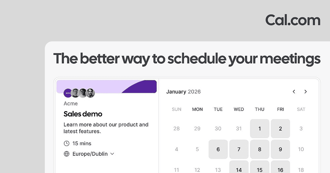 Cal.com website homepage built with Framer