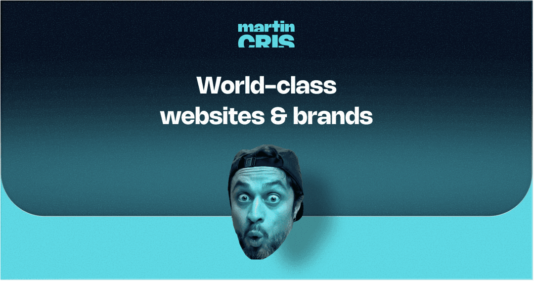 Martin Cris website homepage built with Framer
