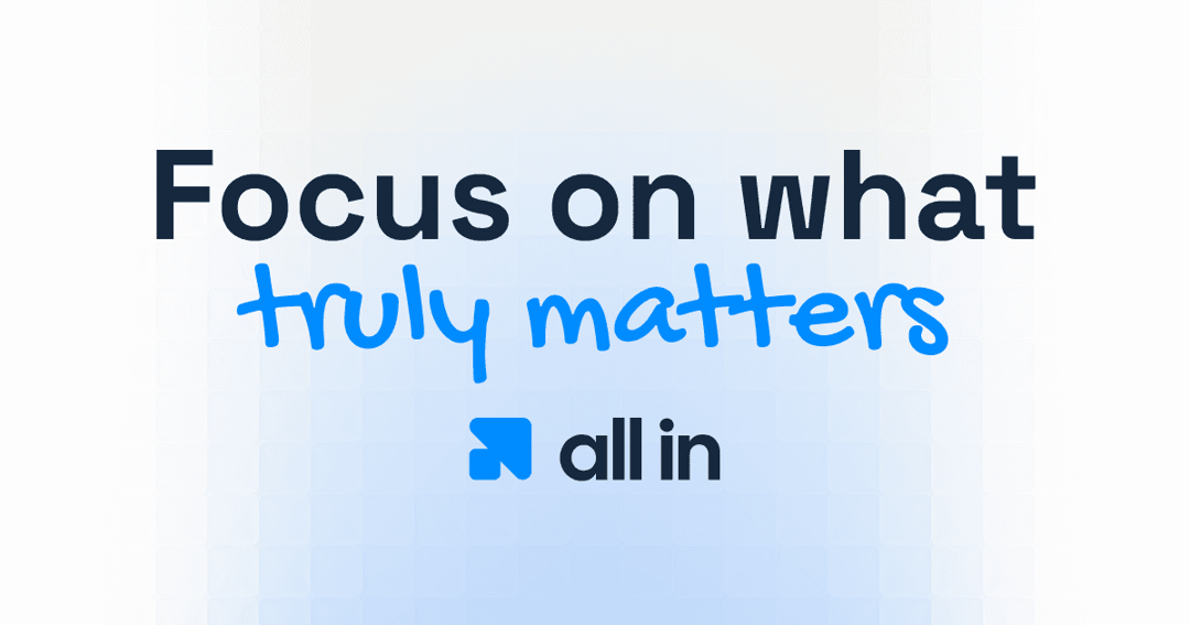 ALL IN website homepage built with Framer