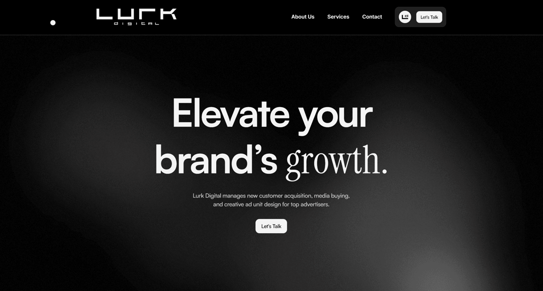 LURK Ad Agency - Framer Website website homepage built with Framer