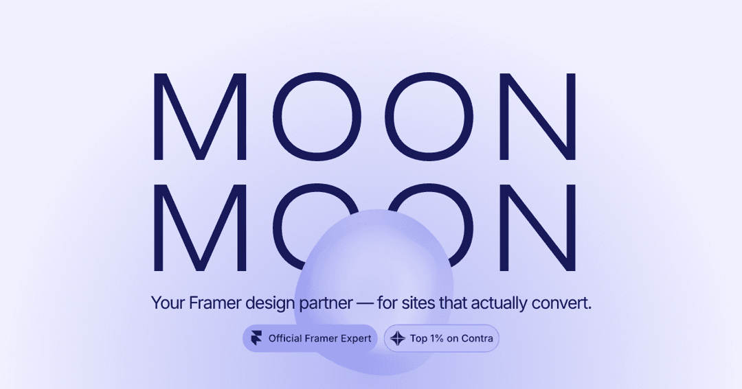 moonmoon.digital website homepage built with Framer