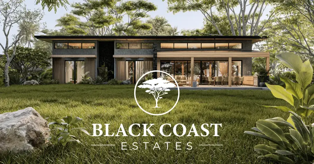 Black Coast Estates website homepage built with Framer