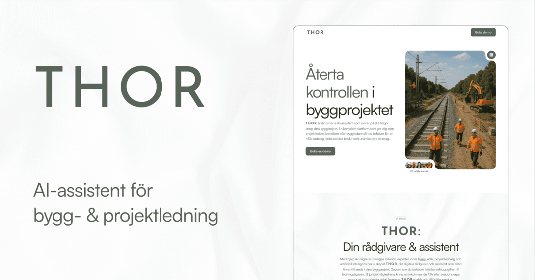 thorai website homepage built with Framer