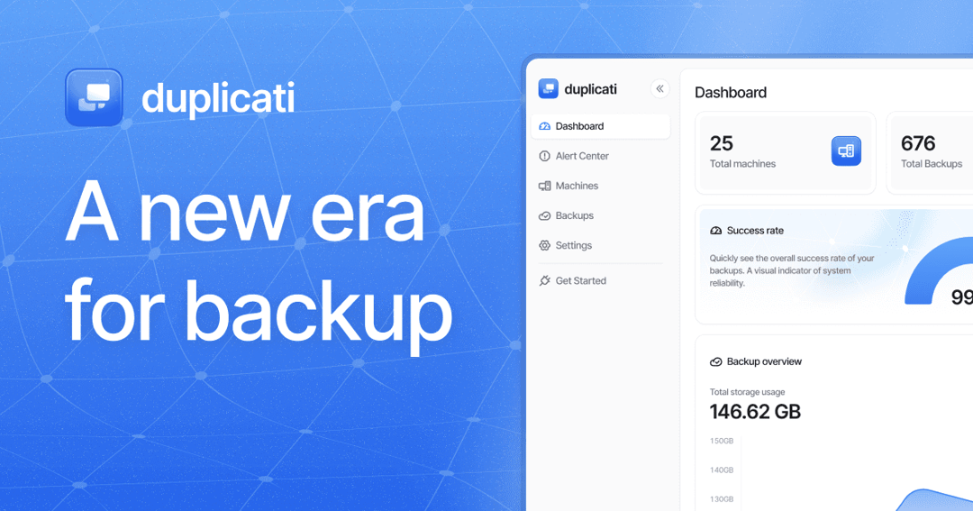 Duplicati website homepage built with Framer