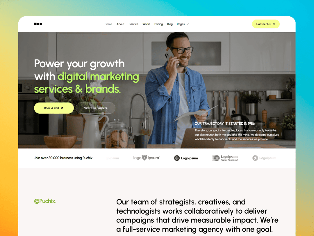 Builderslead website homepage built with Framer