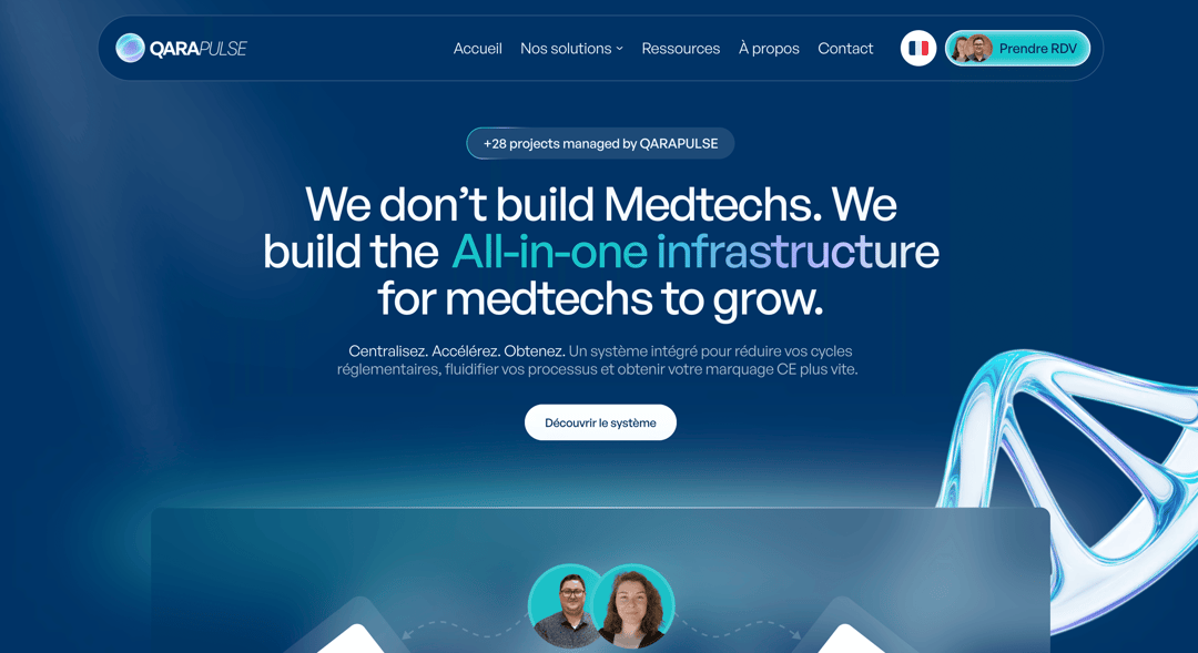 Matteo DE SA website homepage built with Framer