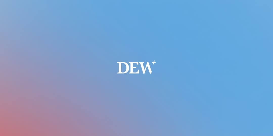 Dew website homepage built with Framer
