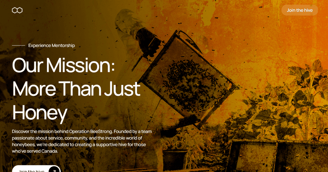 Operation BeeStrong website homepage built with Framer