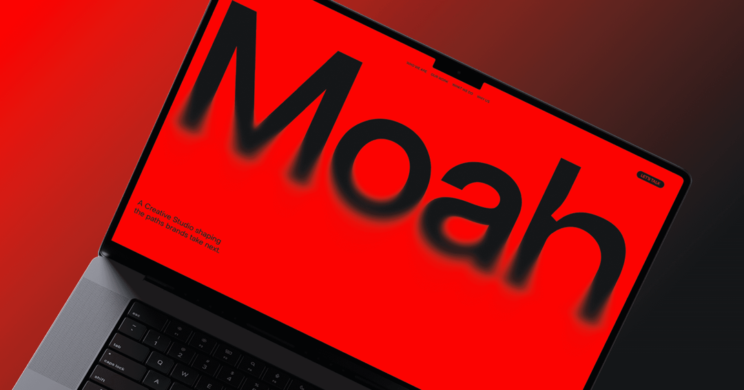 Moah Studio website homepage built with Framer