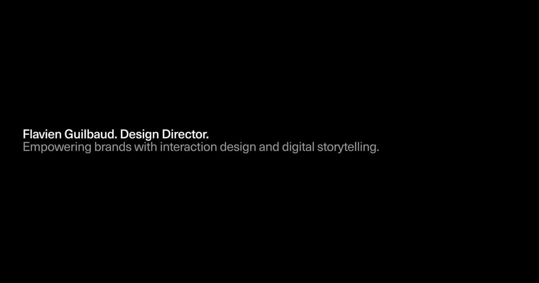 flavien guilbaud, interactive design director, and co website homepage built with Framer