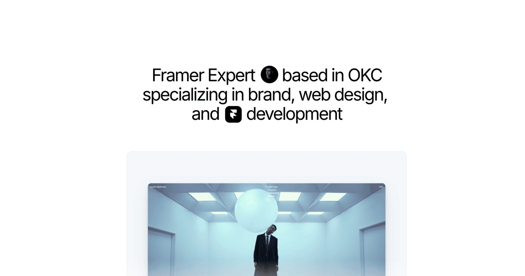 empty shelf website homepage built with Framer