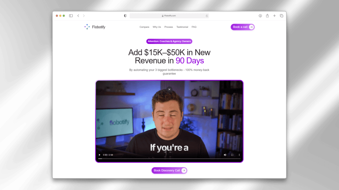 Flobotify website homepage built with Framer