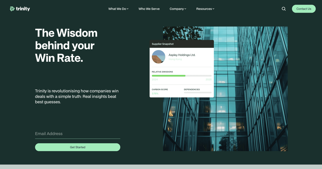 Trinity Website Development website homepage built with Framer