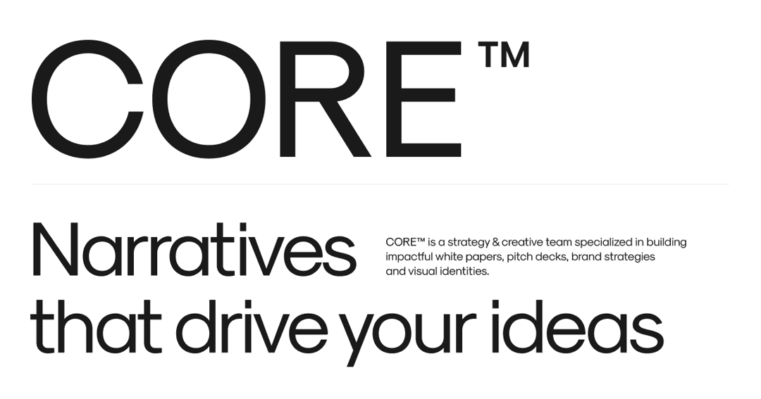 CORE - Creative Agency website homepage built with Framer