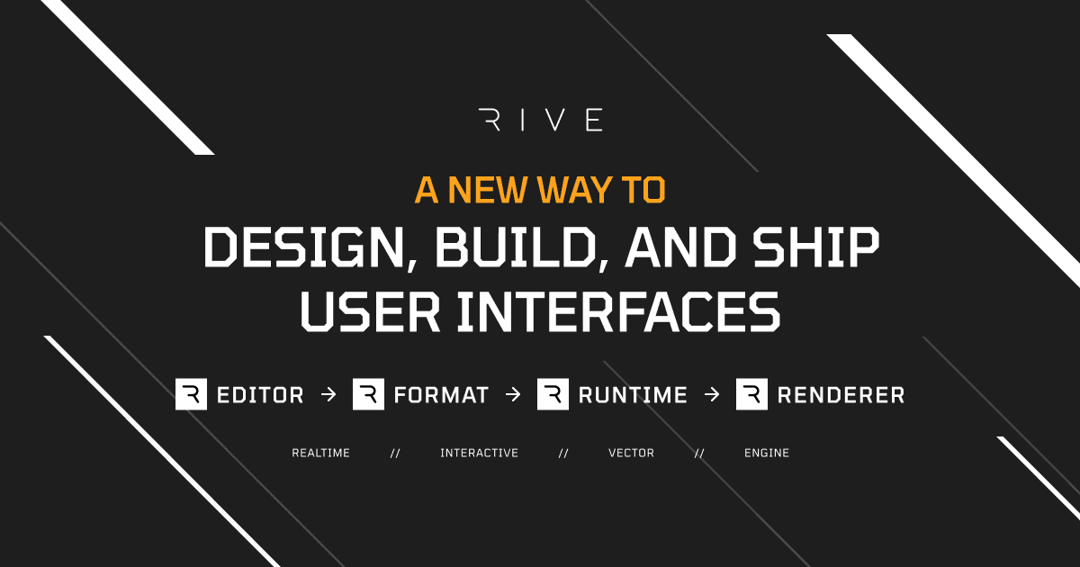 rive website homepage built with Framer