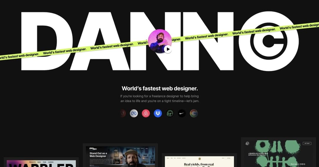 Dann Petty website homepage built with Framer