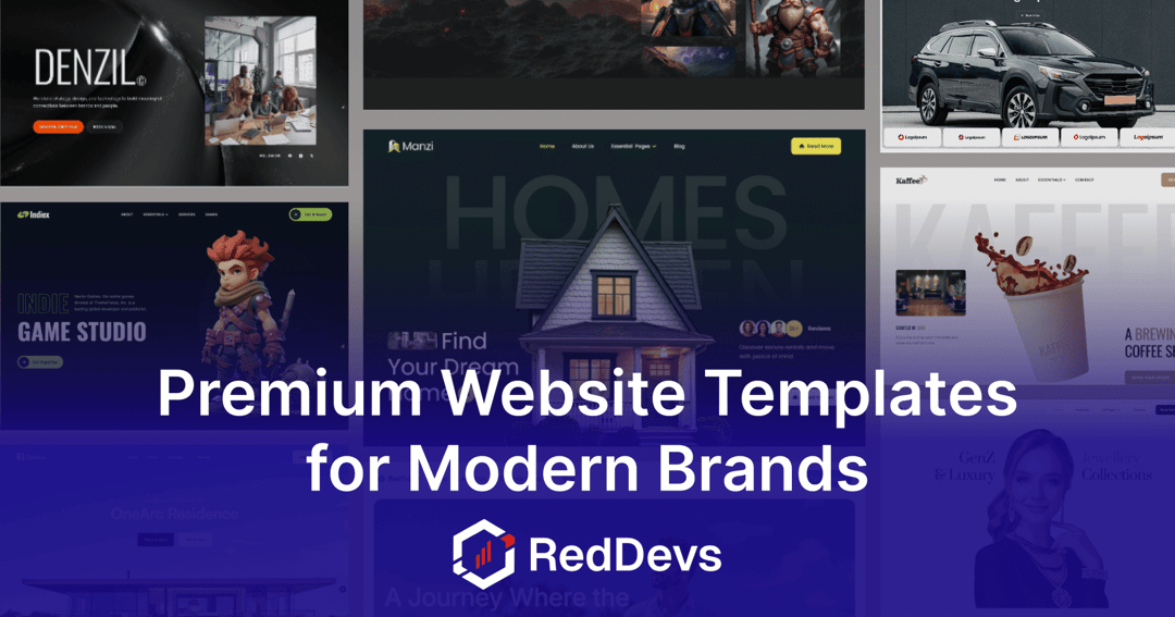 Reddevs website homepage built with Framer