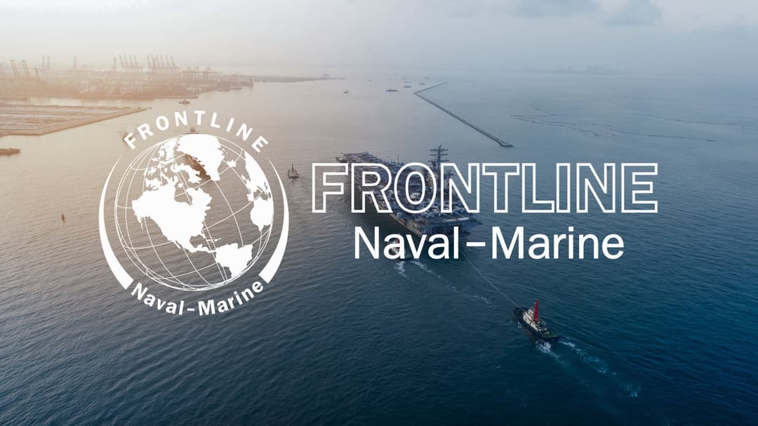 Frontline Naval-Marine website homepage built with Framer